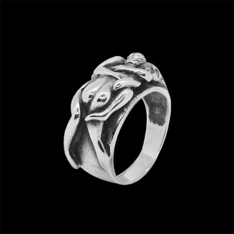 Sexy Lovers Ring 316L Stainless Steel Jewelry Punk Style FORBIDDEN LOVE Ring 7