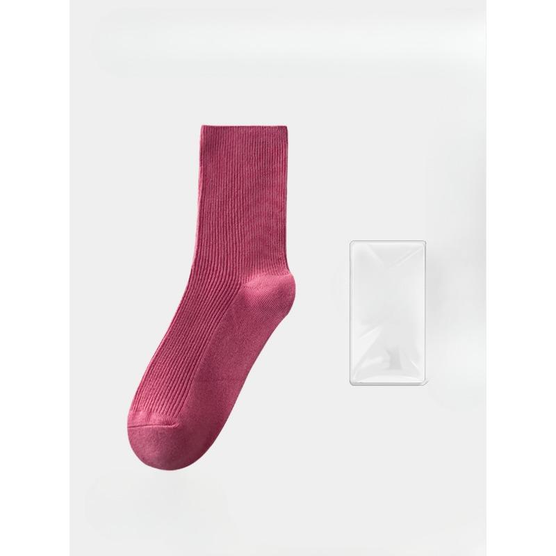 Female Spring and Autumn Color Boneless Deodorizing Sweat Absorbing Pile Socks