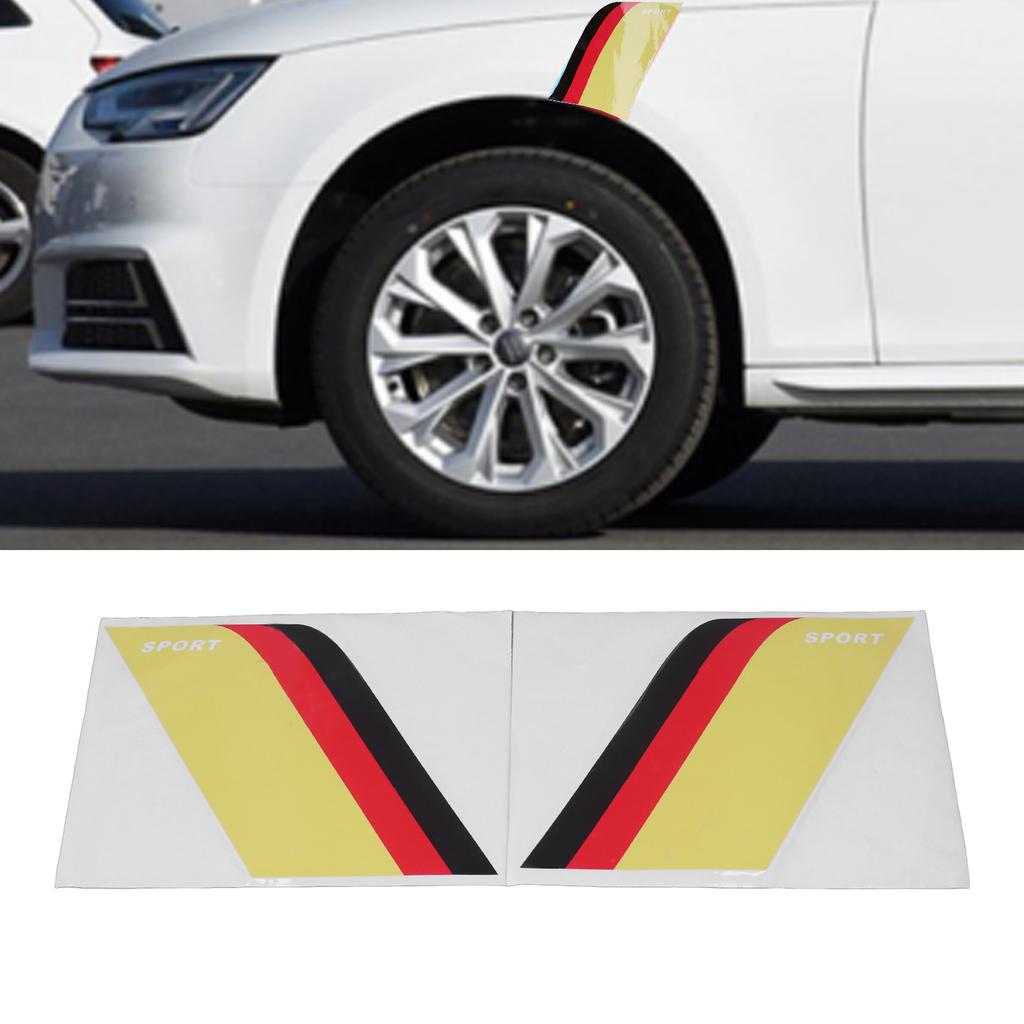 2pcs Car Body Sticker Sports 3 Colors Waterproof Decorative Stripe Decals for Vehicles