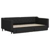 VidaXL Daybed with Trundle and Drawers Black 100x200 Cm Fabric 3197469