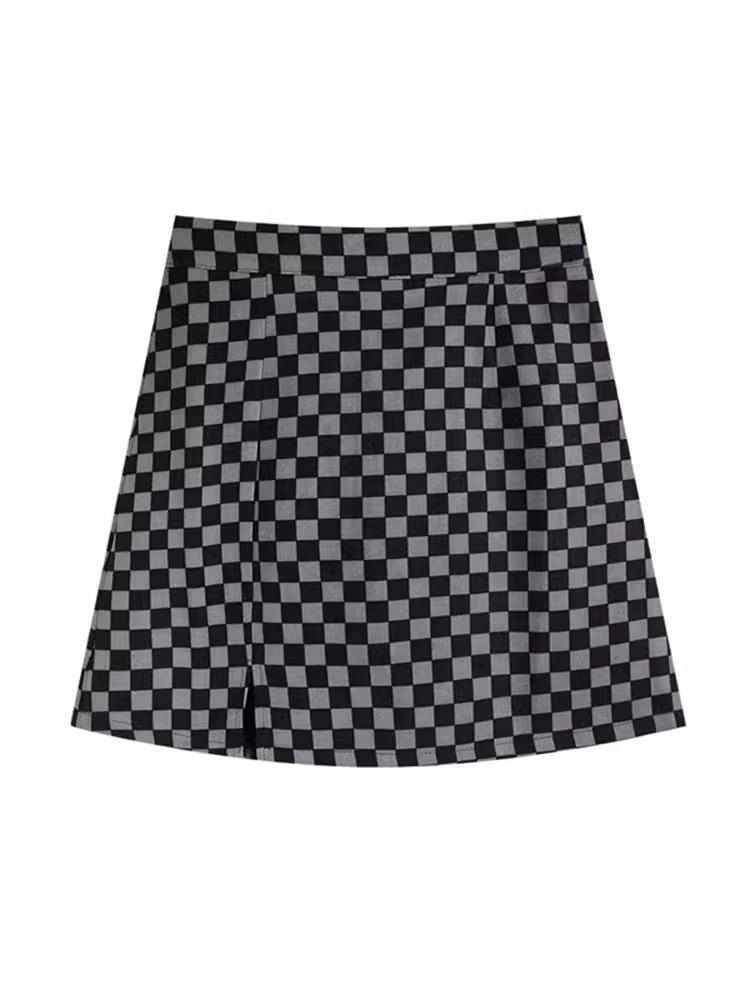 

**Весна 2024 Женская приталенная миди-юбка А-силуэта в клетку** M