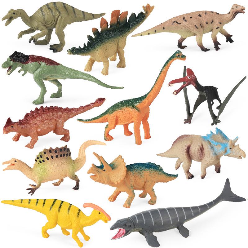 Realistic Mini Dinosaur Toy Set - T. Rex, Velociraptor, Triceratops, Mosasaurus, Ankylosaurus, Pterodactyl