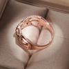 Shining and Unique Creative Chain Interlocking Design, Exquisite and Elegant Micro-inlaid Synthetic Zircon Women's Ring Suitable for Weddings and