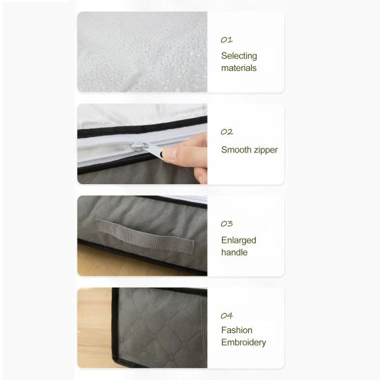 Under Bed Storage Bag Quilt Bag with Transparent Cover Dust Proof Wardrobe Organizer for Clothes Sheets Home Dormitory Closet