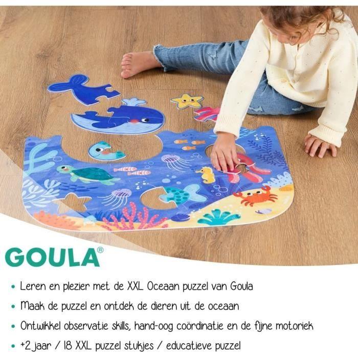 XXL Puzzle - Ocean - GOULA - 4 Pieces - 60 X 52 Cm - For Babies from 24 Months To 2 Years