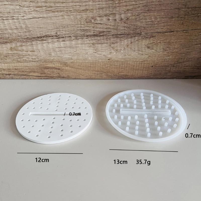 Round Silicone Mold For DIY LED Candle Holders Sturdy And Easy To Demold For Creative Homes Decors Projects