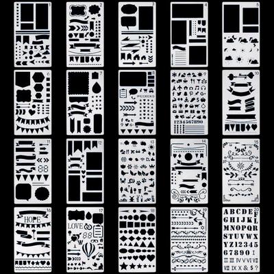 Plastic Planner Stencils Journal Notebook Diary Scrapbook DIY Drawing Template