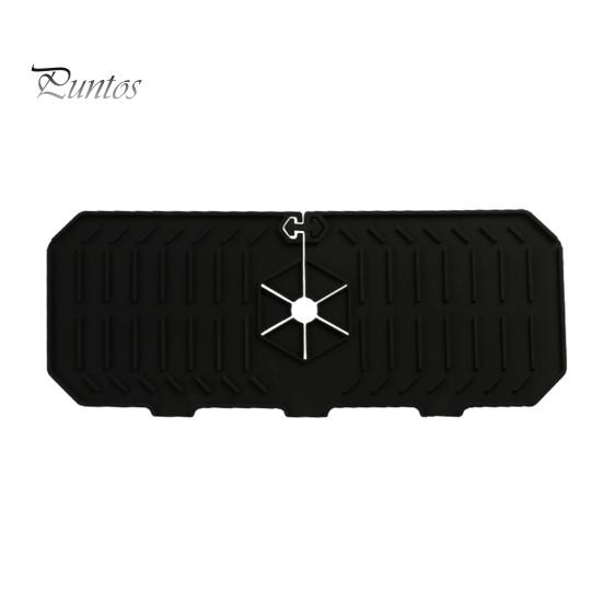 

Брызговик для кухонной раковины, коврик для смесителя, мягкий, гибкий, простая установка, быстросохнущий коврик для столешницы, коврик для смесителя, поддон для сбора капель под раковину чёрный