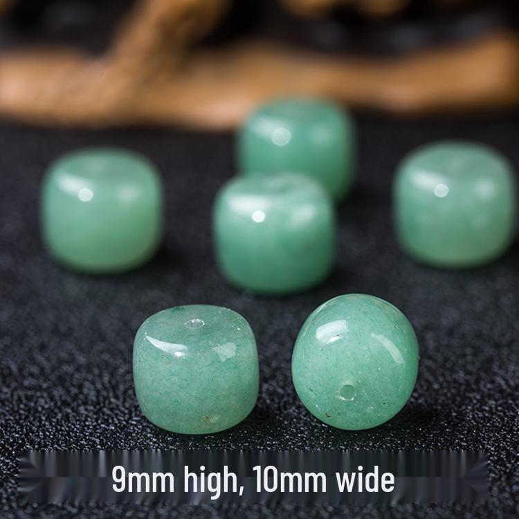 Dongling Jade Green Waist & Barrel Beads for DIY Accessories