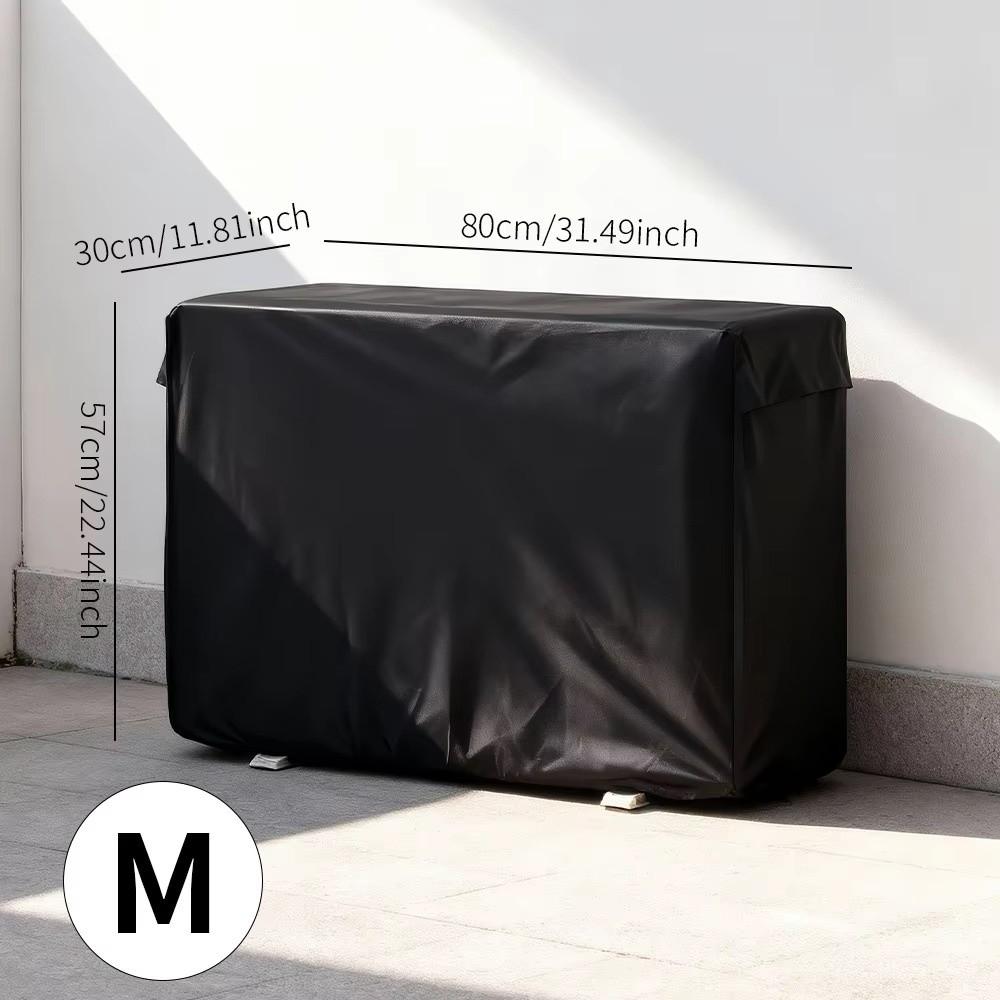Silver-Coated Fabric Air Conditioner Cover UV Resistant Water Resistant Outdoor AC Cover Snap Buttons Ventilation