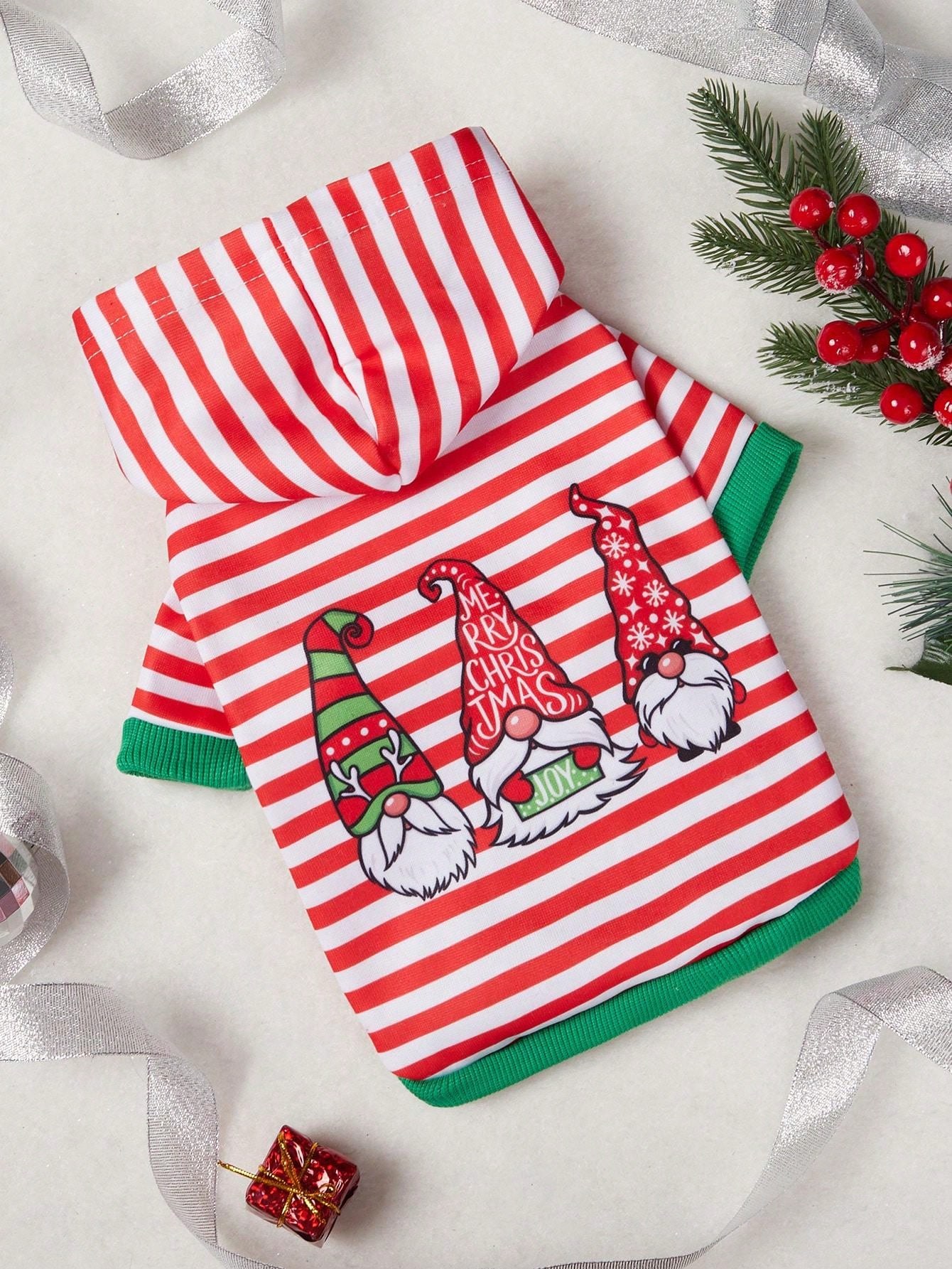 

Dog Hoodies Soft Dog Clothes with Christmas Design Sweatshirts Dog Costumes Striped Leopard for Small Medium Puppy Dog Cat Wa XS（old）