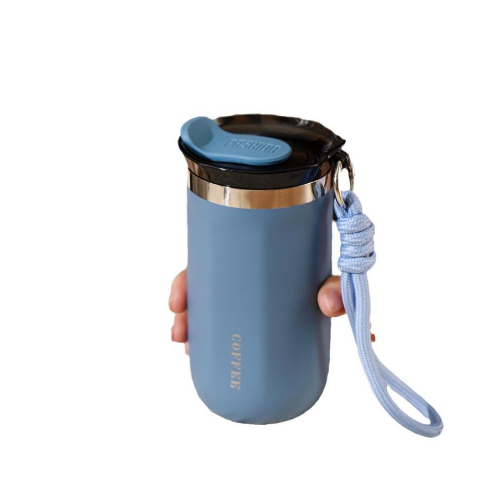 Bärbar dubbeldricksisolerad 304 rostfritt stål resemugg för studenter och par