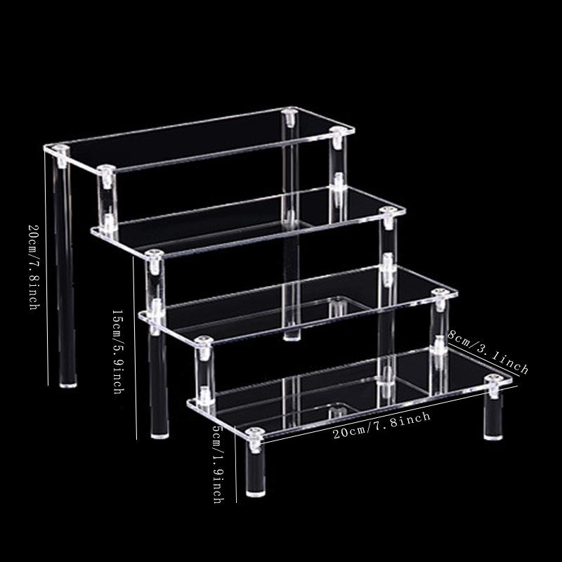 Acrylic Multi-layer Trapezoidal Display Stand for Figures & Jewelry