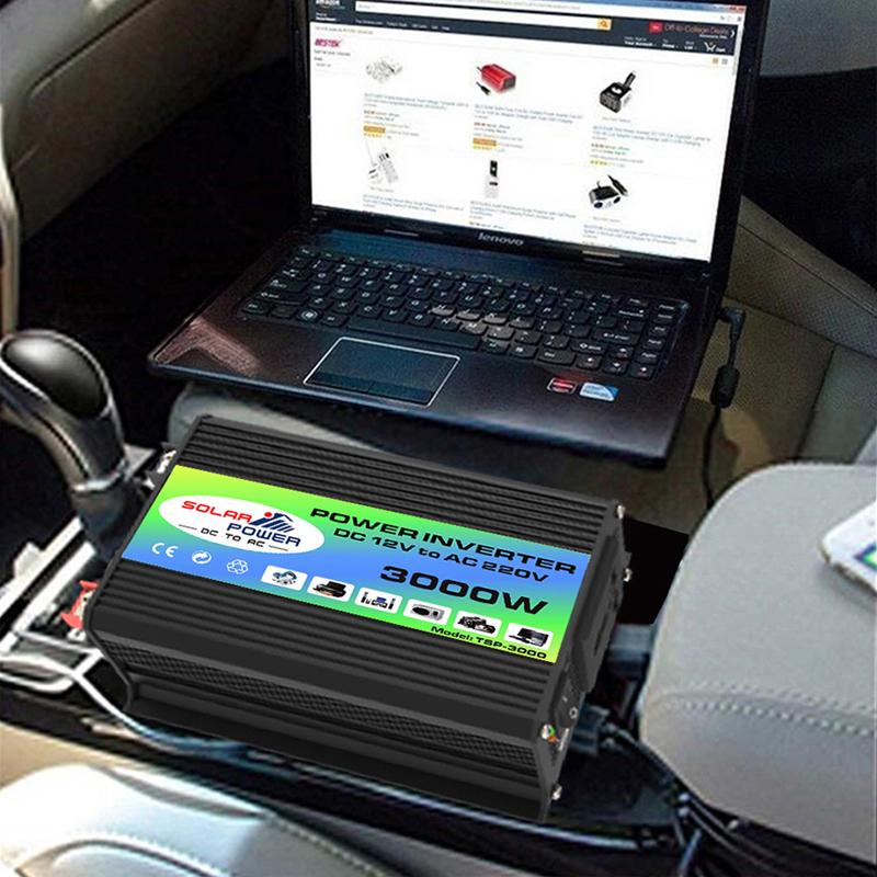 Buy 3000W Car Power Inverter DC 12V To AC 110V 220V Dual USB Car