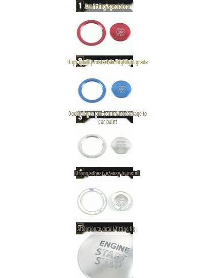 Corolla Aluminum Ignition Button Sticker for 16-21 Models