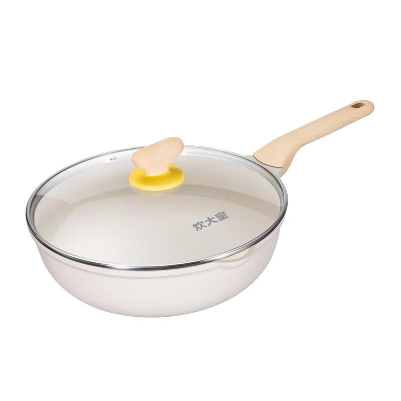 Chui Da Huang 32cm Non-Stick Maifan Stone Wok with Steamer