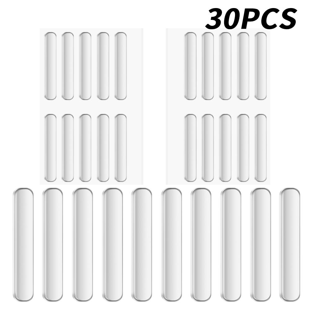 

30PCS Self Adhesive Silicone Clear Wall Bumpers Door Stoppers Versatile Door Silencers Drawer Door Cabinets Anti-collision Pads