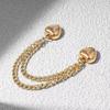 2Pcs Magnetic Clothing Clips with Chain Multi-Function Metal Clothes Magnet Pins Men Women Scarf Shirt Sleeve Pants Button Clip Accessories