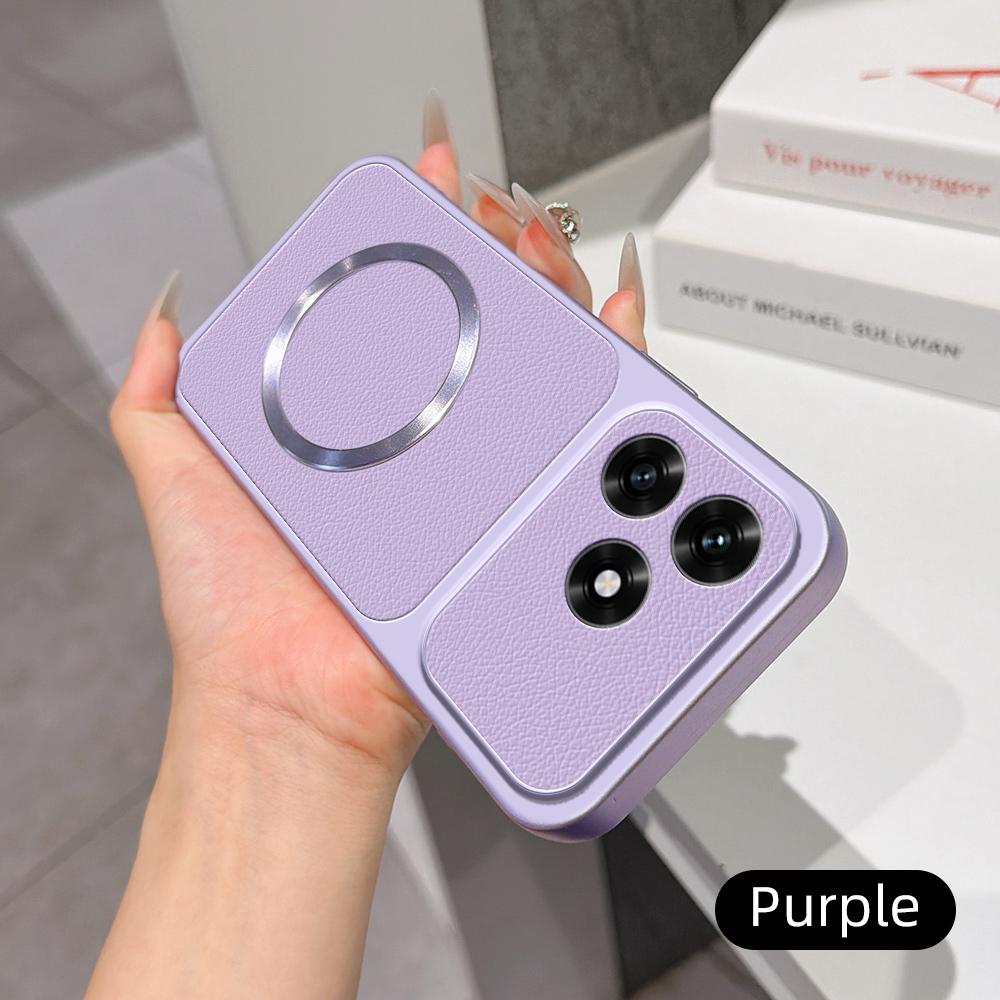 For Honor X5C/X5C Plus Case New Lychee Pattern CD Magnetic Ring Ultra-Thin Cover For Honor X5c Plus Shockproof Funda