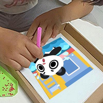 1set Handmade Diy Diamond Painting Kids Gift Point Diamond Paste Cartoon Puzzle Panda Self Paste Handmade Products
