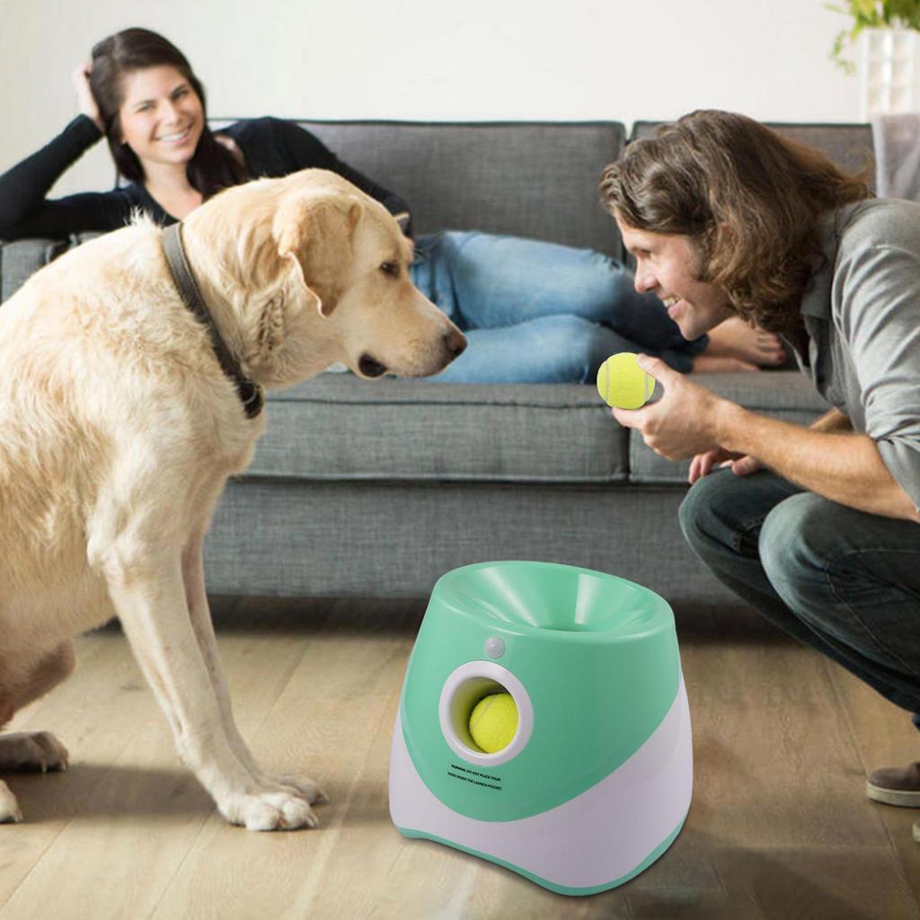 Ball Thrower For Dogs Adjustable Range Interactive Pet Supplies Indoor Puppy Ball Fetch Machine For Puppy Small Medium Large