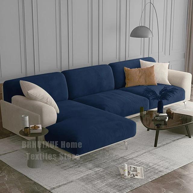 Velvet Plush Sofa Cover Stretch Thicken Sofa Seat Cushion Cover For Living Room Furniture Protector LShape Corner Sofa Slipcover