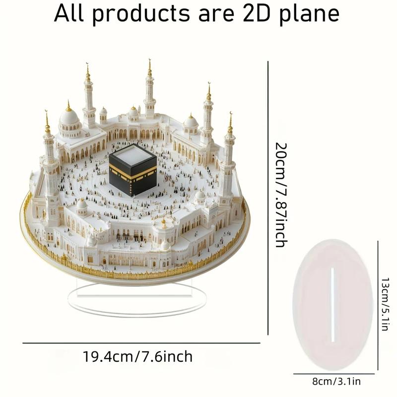 

Настольное украшение Белая мечеть Принт Центральный элемент Акриловое плоское украшение