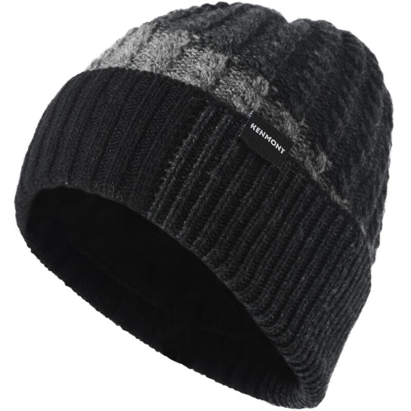 Мужская теплая вязаная шапка Kenmont с защитой ушей KM-9509 57-59cm