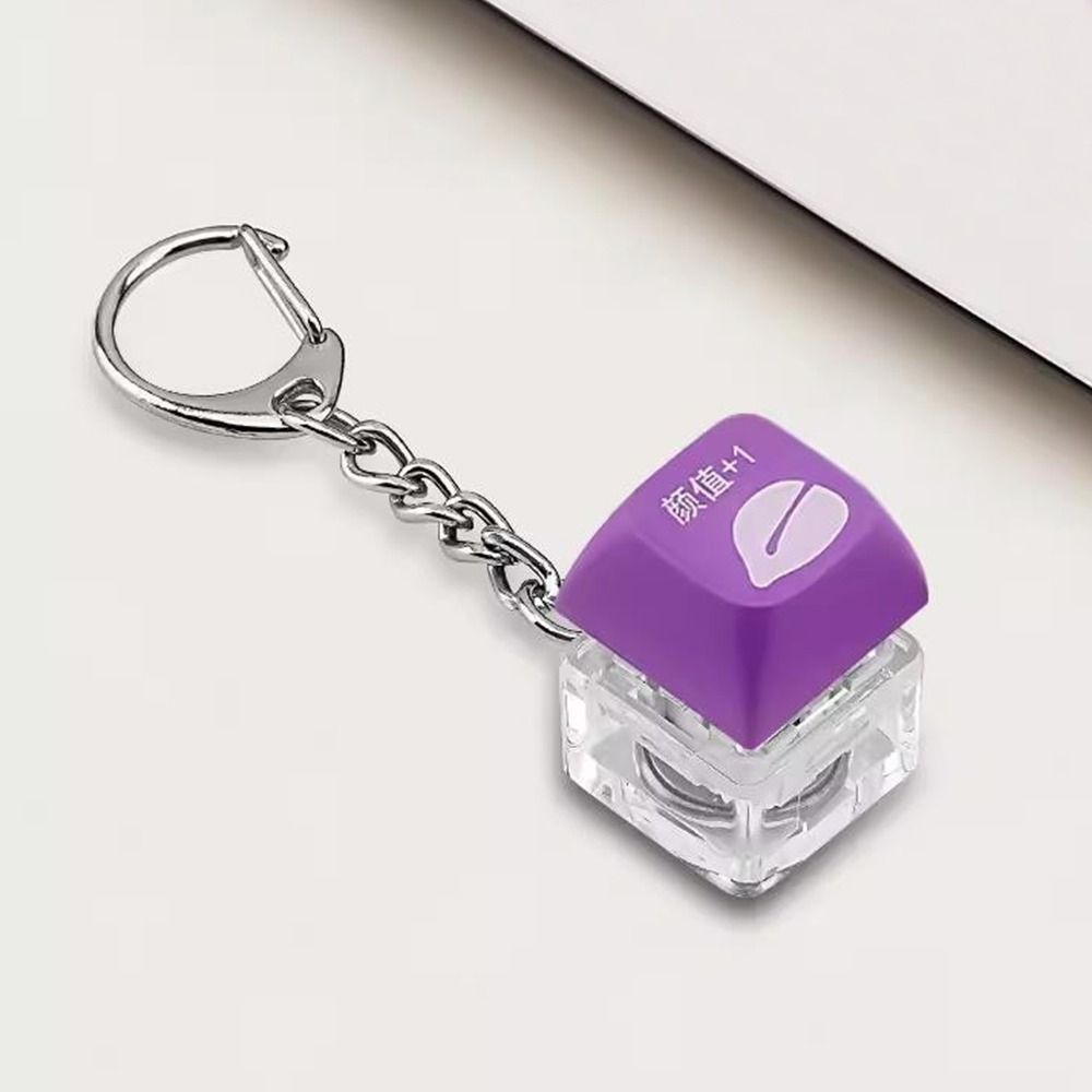 Relaxing DIY Keyboard Fidget Keychain Keys Button Keycap Clicker Pass The Time Relief Stress Finger Keyboard Caps