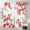 Set Of 2 Flat Printing Jit Curtains Without Rod Blooming Drapes Popular Print Fabric Art Curtain Polyester Machine Washable