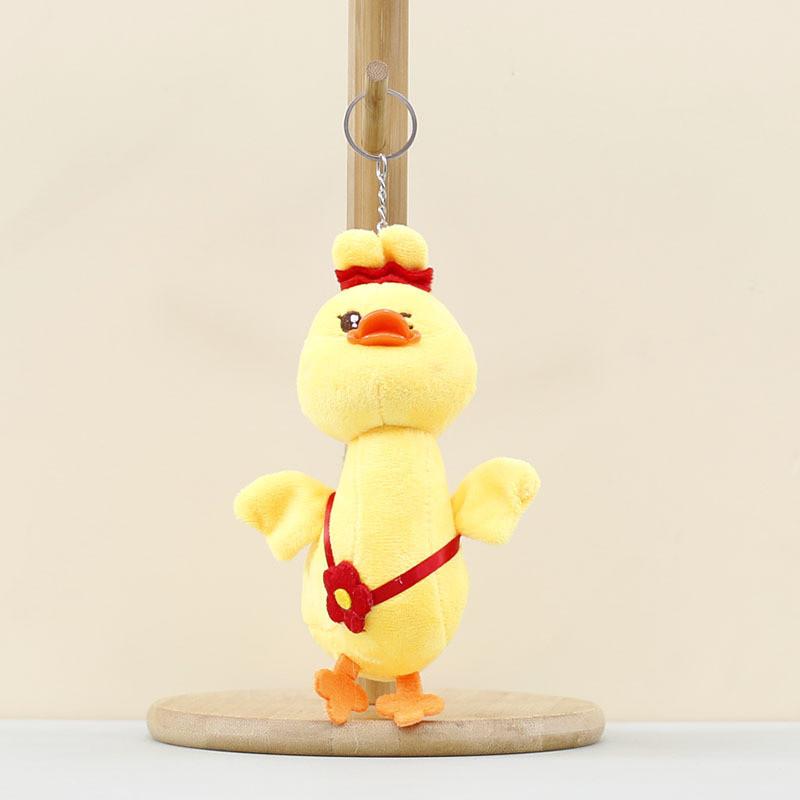 Duck Plush Toy Bow Decoration Doll Keychains Backpack Pendant Holiday Gifts