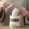Quick Tea Cup Travel Portable Bag One Pot Three Cups Kung Fu Tea Set