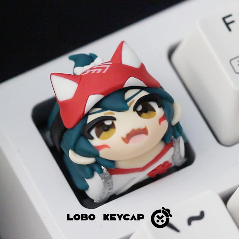 New Overwatch D.Va Kiriko Resin Keycaps -  Custom Mechanical Keyboard Keycaps, Cute Gaming Peripheral Gift For Girls