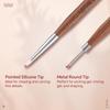 1Pc Double-ended Nail Art Brush Silicone Carving Painting Flower Nail Pen Gel Polish Glue Adjusting Embossing DIY Manicure Tool