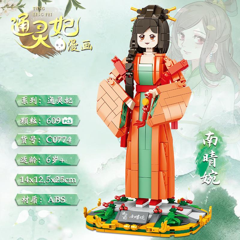 Genuine Authorized Psychic Concubine Doll Douyin Internet Celebrity With The Same Girl Small Particles Children'S Gifts Assembled Building Block