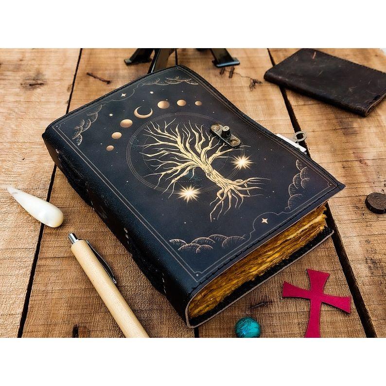 leather Journal Tree of Life - Genuine Leather Notebooks For Women - Beautiful Journal For sketches book Traveling book Blank Spell book