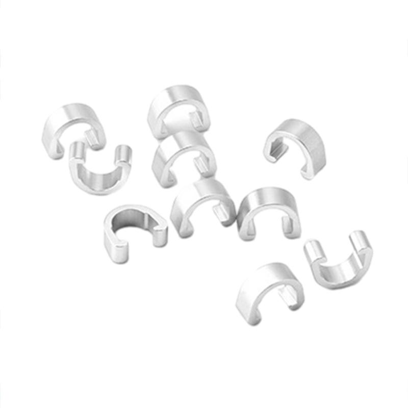 10 szt. Klips do prowadzenia linki hamulcowej roweru ze stopu aluminium C-clip prowadzący linkę hamulcową Klamra prowadząca do roweru górskiego, roweru szosowego
