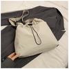 Women's Solid Color Tote Bag Wide Shoulder Strap Shoulder Bag Crossbody Bag
