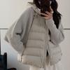 Fashion Female Short Coat Winter Jackets Hooded Knitted Sleeves Loose Thick Warm Women Parkas