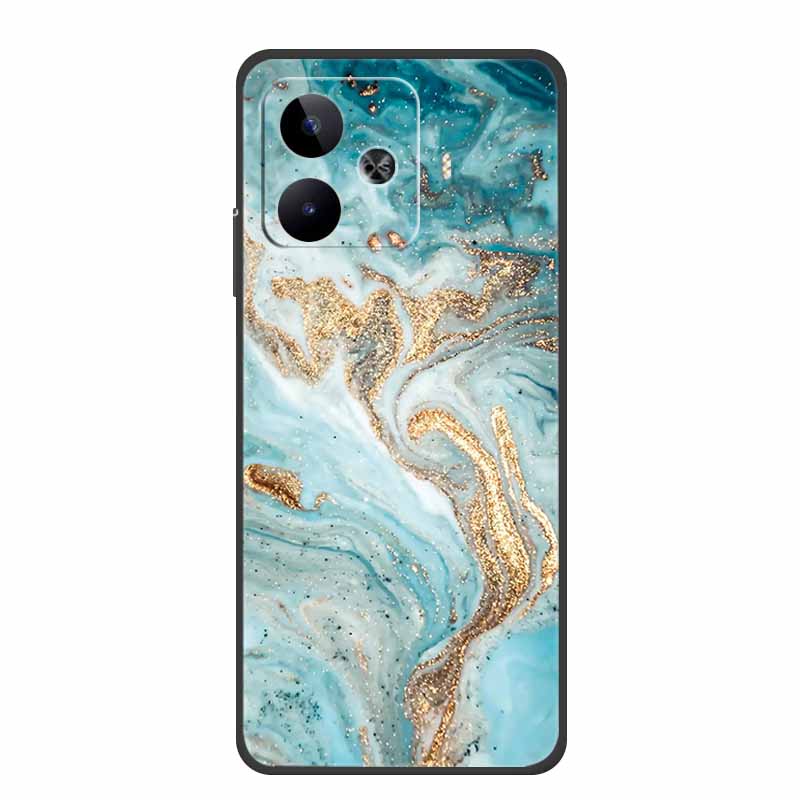 Case For Vivo iQOO Z9 Turbo Marble TPU Soft Silicone Back Cover For iQOOZ9 Turbo V2352A Phone Cases Shockproof Mica Painted Capa