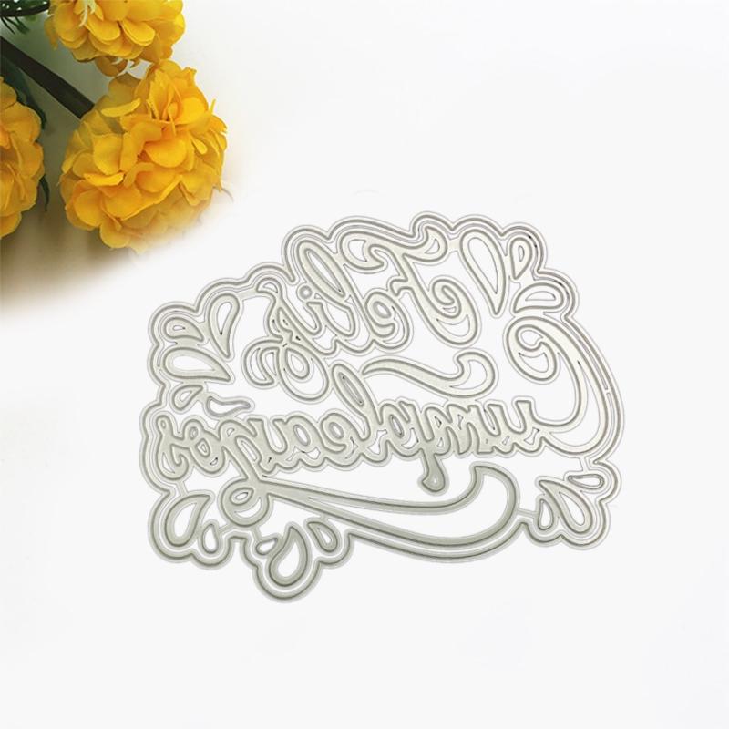 Happy Birthday Letter Border DIY Die Cut for Card Making Frame Cutting Die Embossing Templates for Photo Scrapbook Craft