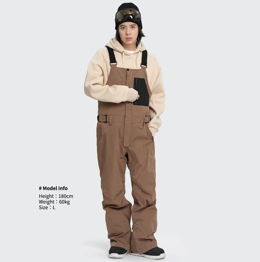 Acrais Available in 6 and XXL Men's Snowboard/Ski Pants/Bib Pants/Overalls (Single Item) - Sizes XS, S, M, L, XL, (AL-SP2207, AL-SP2207LMK-BL)
