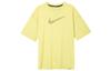 Nike SS22 Sportswear Swoosh Logo Print Retro Crewneck T-Shirt 'Light Yellow' DM6212-304