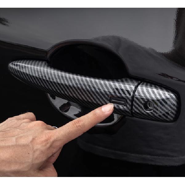 Carbon Fiber Car Door Handles Cover Trim 8pcs For NISSAN PATHFINDER -2024