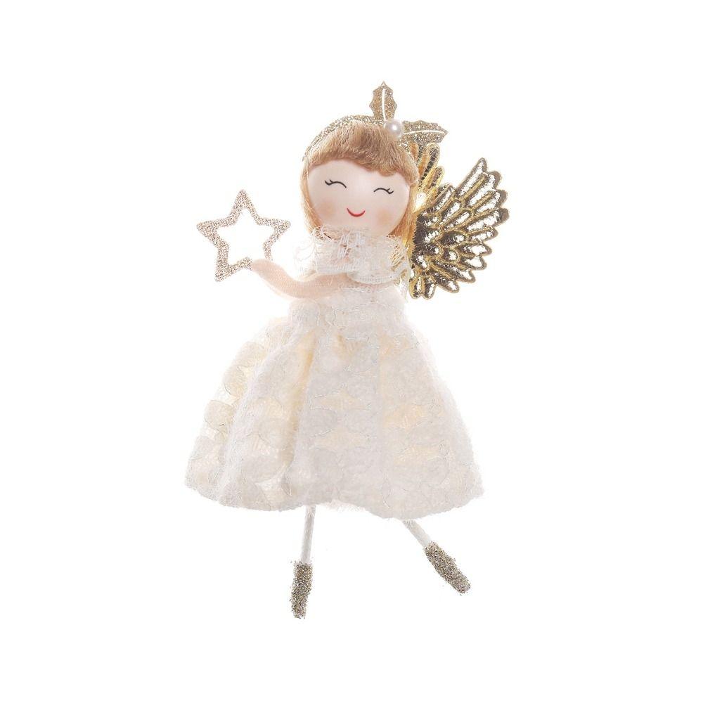 Drop Ornaments Plush Toy Pendant Angel Girl Xmas Tree Pendant Cute Christmas Angel Doll  Xmas Tree
