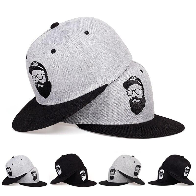 Yiran Bag Women's Unisex Bearded Old Man Embroidery Hip-Hop Hats Outdoor Adjustable Casual Baseball Caps Sunscreen Hat