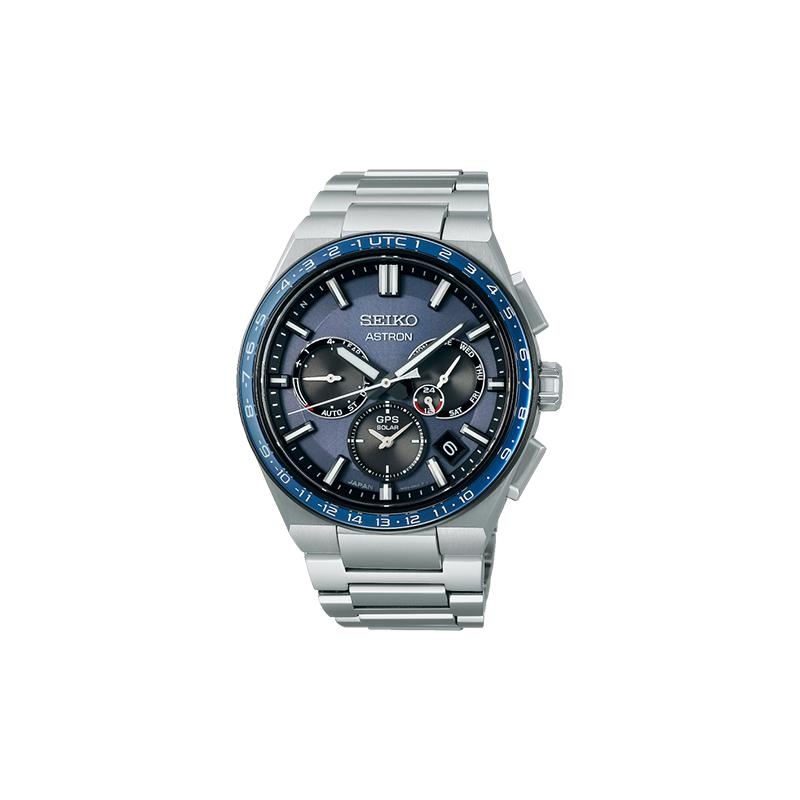 

SEIKO Perpetual Calendar 100 Meters Waterproof Solar Quartz Titanium Strap Men s Watch Blue Dial SBXC109