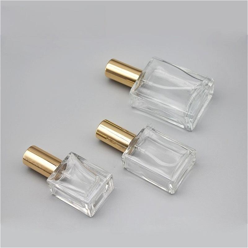 10/15/30ml Flat Square Frosted Glass Perfume Spray, Premium Refillable Travel Atomizer, Viral Essential