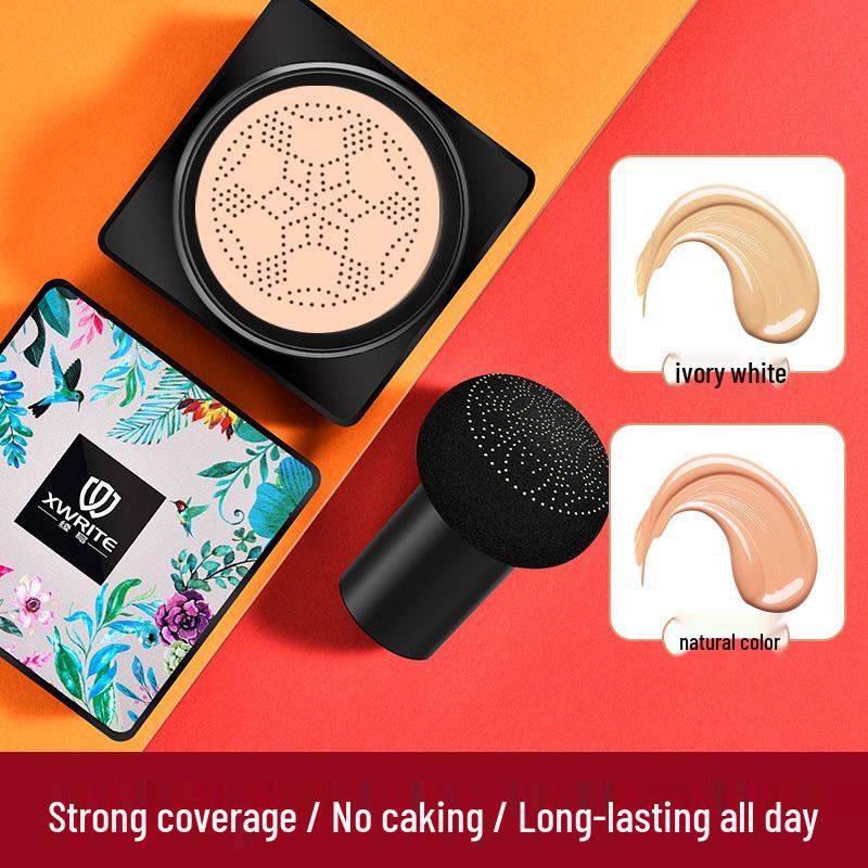 Little Mushroom Head BB Cream Cushion: Multiple Colors, Clear Isolation, Supports XWRITE - Trending Douyin Favorite.