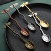Dragonfly Design Coffee Spoon Metal Bar Tea Spoon Stirring Tool Kitchen Dessert Scoop Tablewear